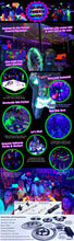 Load image into Gallery viewer, Glow in the Dark School Dance UV Black Light and Neon Decorations Disco Pack!
